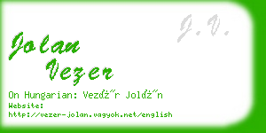 jolan vezer business card